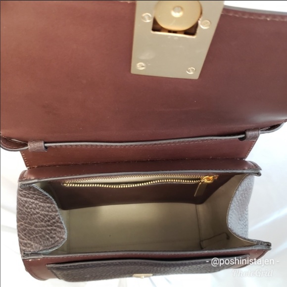 ❌ NWT Santoni Two-tone Brown Leather Handbag - Picture 15 of 15
